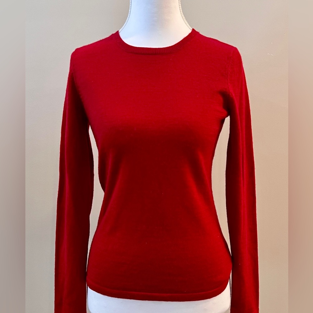 Ann Taylor Red Crew Neck Sweater Dressy or Casual